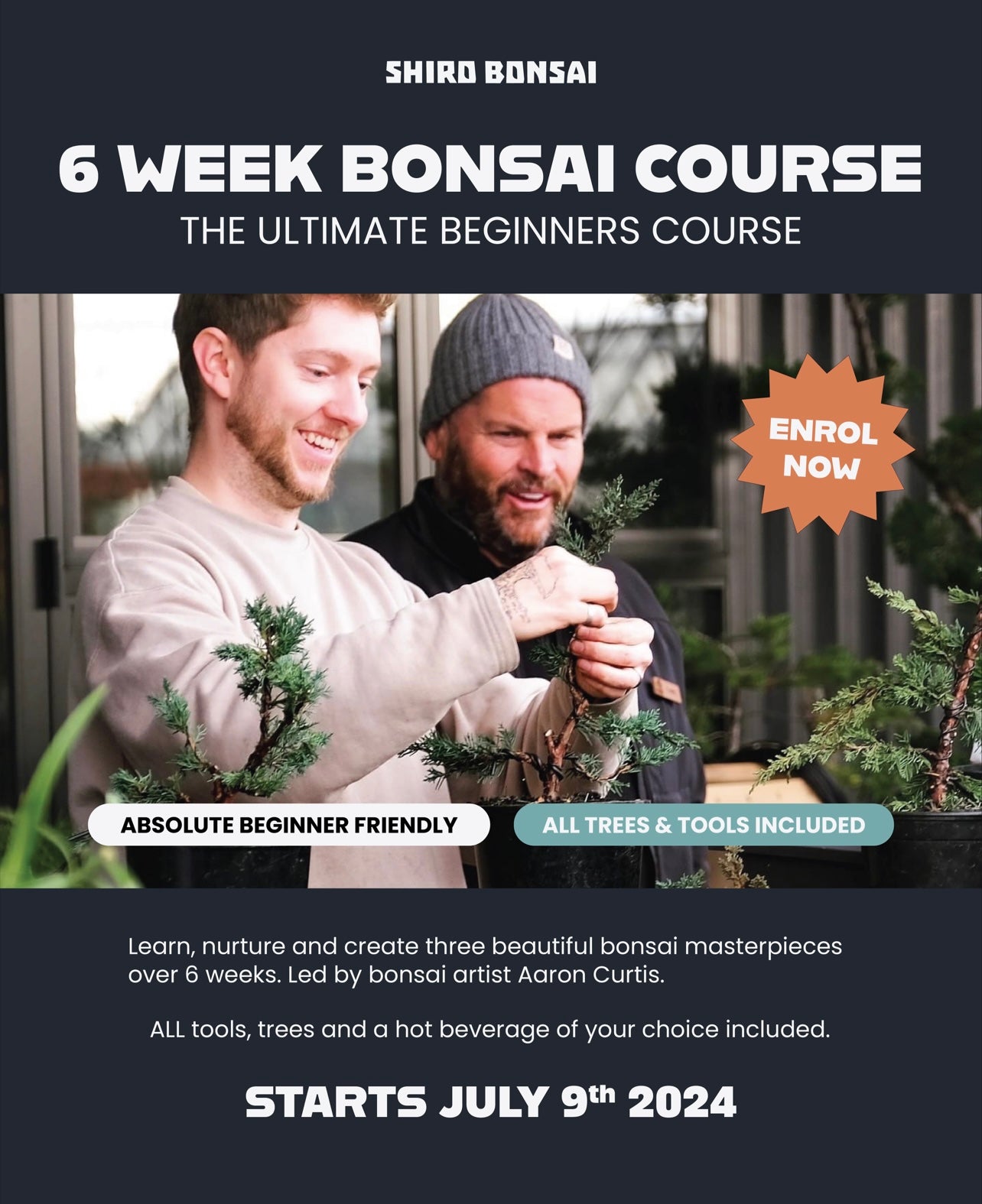 SIGN UP NOW! 6 Week Beginners Bonsai Course