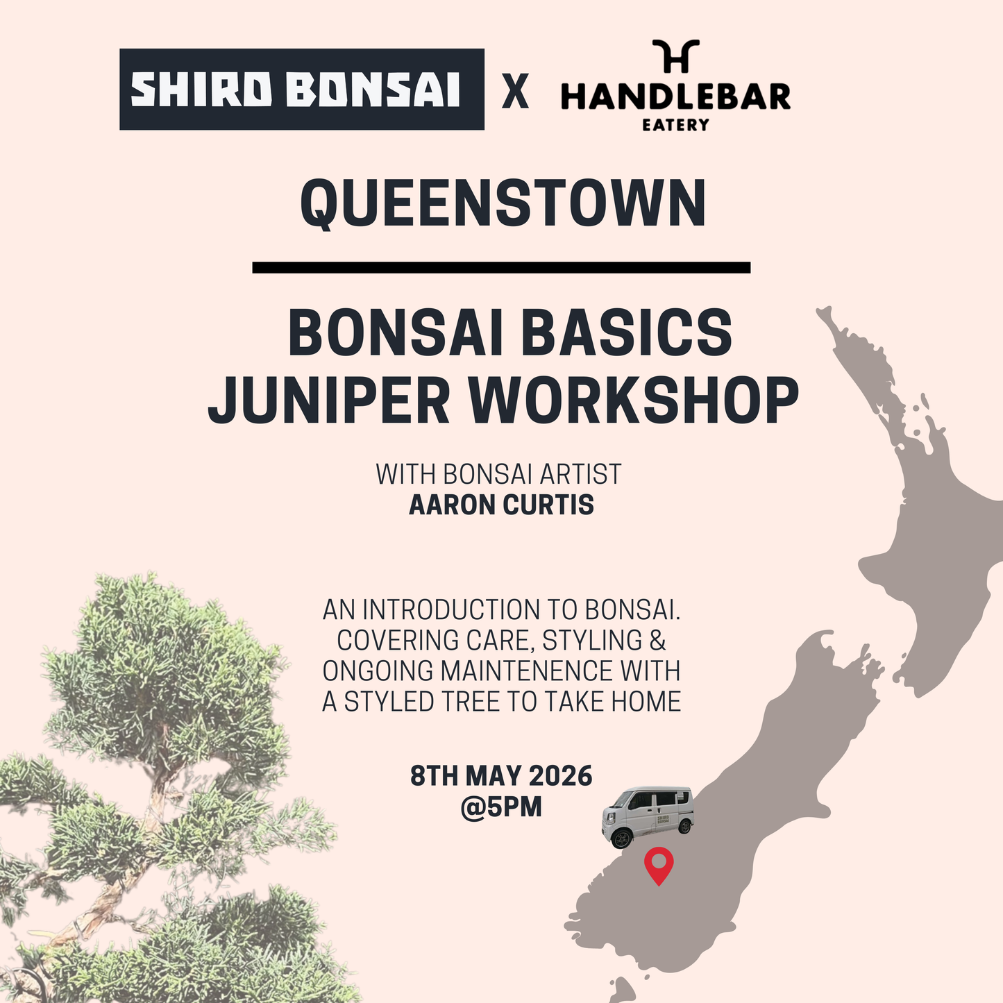Queenstown - Bonsai Basics Juniper Workshop- 8th May