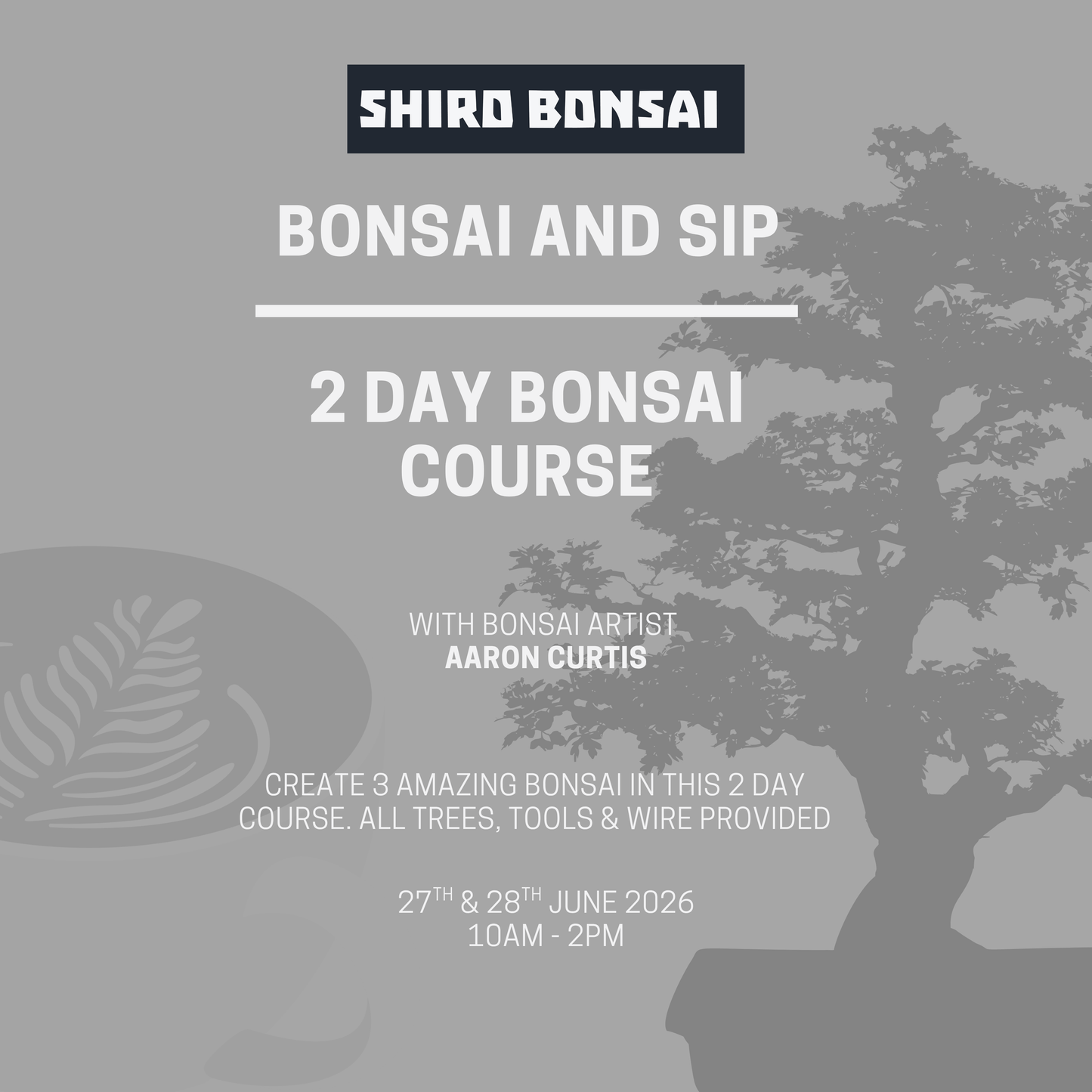 2 Day Bonsai Course - 27th & 28th June